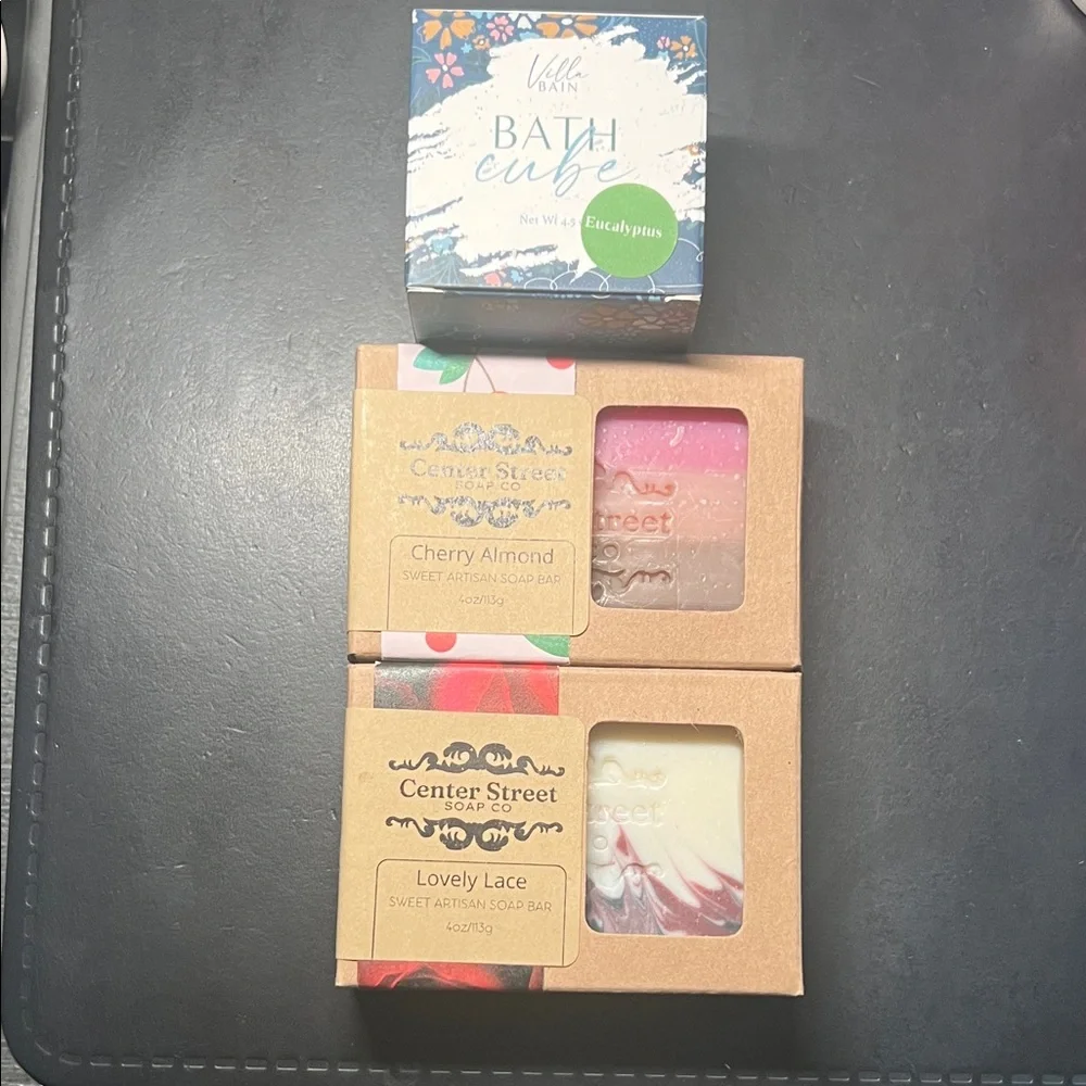 Artisan Soaps & Bath Bomb Luxury Body Care Set of 3